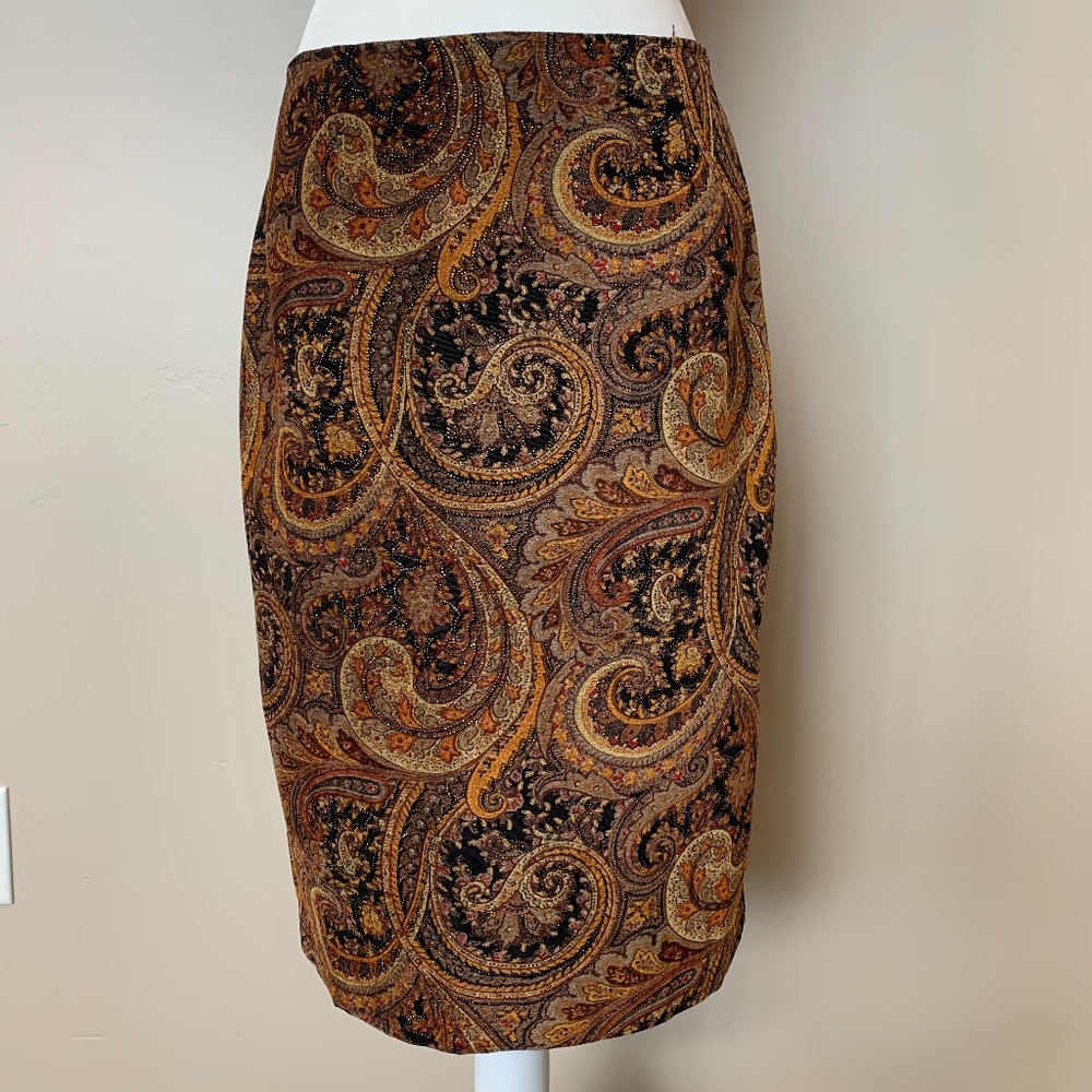 Newport News Paisley Print Skirt